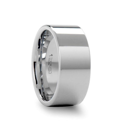 STOCKTON Flat Style White Tungsten Ring - 8mm - 12mm