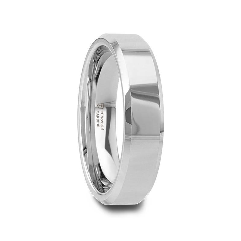 CORINTHIAN Beveled Tungsten Carbide Ring - 4mm - 6mm