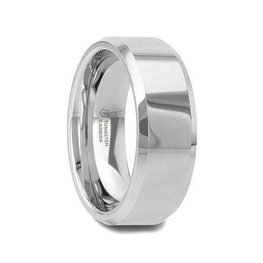 CORINTHIAN Beveled Tungsten Carbide Ring - 8mm - 12mm